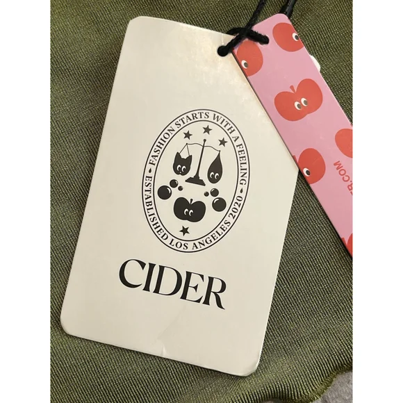 Cider Green Strapless Tube Dress Women's M Boho Midi NWT - Picture 8 of 9